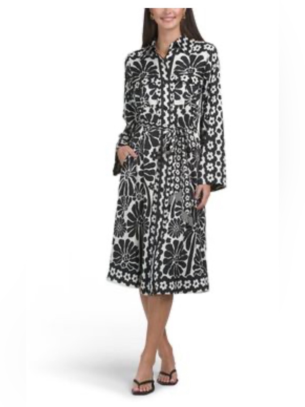 House of Harlow 1960 Floral Midi Dress Beaded Fringe Resort M Farm Rio-Style